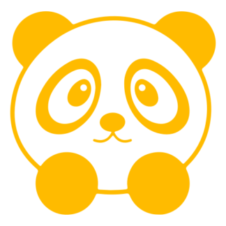 Sweet Little Panda Decal (Yellow)
